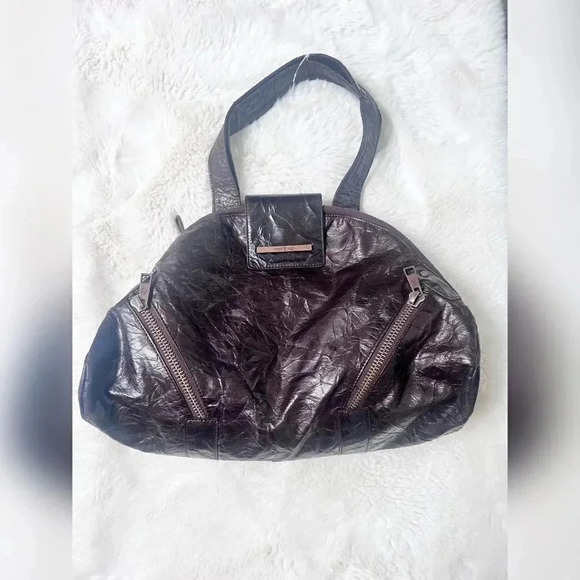 MATT & NAT Vegan Leather Crinkle Everyday/Work Brown Bag NEW - Picture 5 of 6